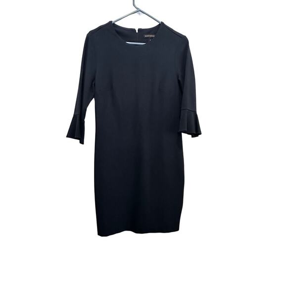 Banana Republic Women's Black 3/4 Flutter Sleeve Shift Dress Size 8 - Picture 1 of 10